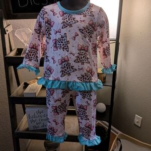Boutique 9 Kids Pajama Set with Pink and Blue Accents
